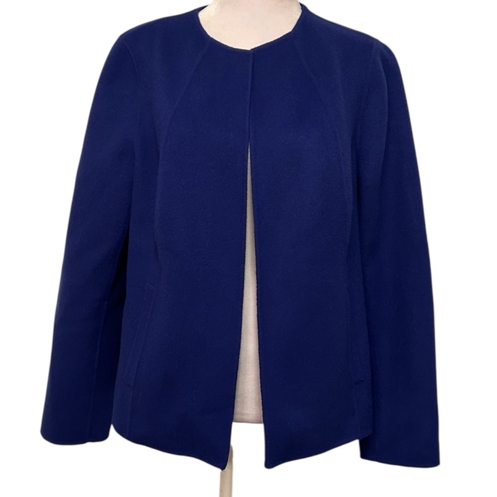 Talbots 90% Wool Cobalt Blue Blazer Women’s Tailored Chic Classic Jacket Size L‍